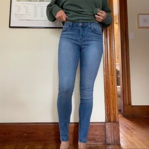 Blue skinny jeans. Small.